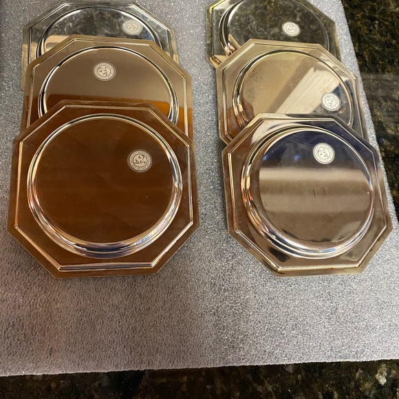 Godinger Silver Treasures Octagon Shapes Coasters-Set Of 6 Coasters Art Co. LTD - Picture 3 of 7